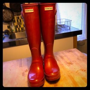 Hunter tall rain boots